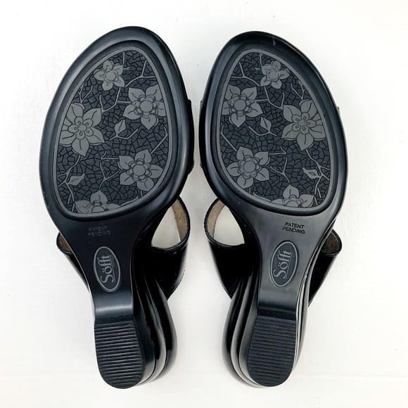 Sofft Patent Leather Wedge Sandals - Picture 5 of 7